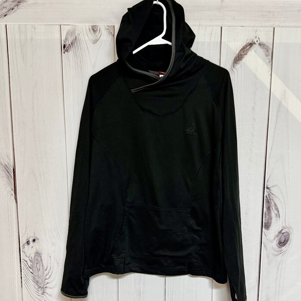 The North Face VaporWick Cowl-Neck Hoodie Women’s‎ Extra Large Black EUC